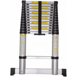 Varan Motors - DLT213B-2019 Echelle Télescopique En Alu De 4.10m, 14 échelons - Gris