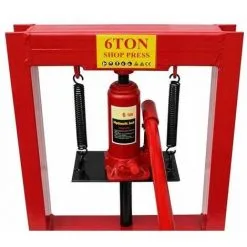 Varan Motors - NESP-06 Presse D'atelier Hydraulique, 6 Tonnes Avec Piston - Rouge -VARAN MOTORS Soldes Magasin 1156396 3