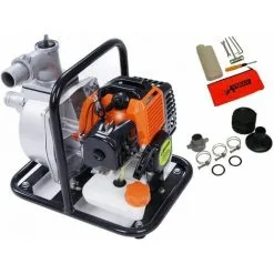 Varan Motors - TT-WP520-15B Pompe à Eau Thermique Motopompe Essence 2T 1.5'' 52cc 3CV 15000 L/H - Orange