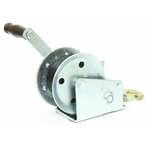 Varan Motors - S1200 Treuil Manuel à Manivelle 544/1088kg Pour Remorque, Quad, Bateau Avec Sangle De 50mm X 8m - Gris 3 Varan Motors - S1200 Treuil Manuel à Manivelle 544/1088kg Pour Remorque, Quad, Bateau Avec Sangle De 50mm X 8m - Gris – Image 3