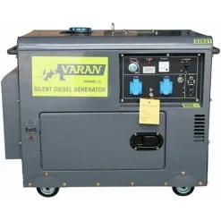 Varan Motors - 92631 Groupe électrogène Diesel SILENCIEUX 5.5 KW 230V + 12V - Gris -VARAN MOTORS Soldes Magasin 138407 3