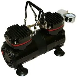 Varan Motors - TC-99 Pompe à Vide / Pompe à Aspiration Bi-cylindre 1/3HP Avec Manomètre - Noir -VARAN MOTORS Soldes Magasin 138460 3