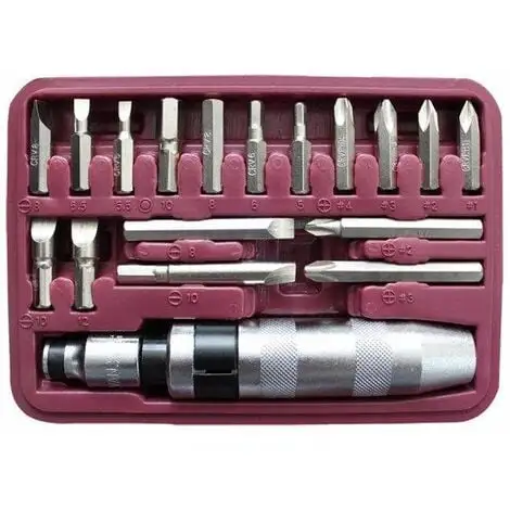 Varan Motors - VT13390 Coffret Tournevis De Frappe Avec Embouts, 18 Pièces, Tournevis à Frapper - Gris 2 Varan Motors - VT13390 Coffret Tournevis De Frappe Avec Embouts, 18 Pièces, Tournevis à Frapper - Gris – Image 2