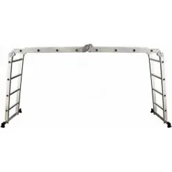 Varan Motors - DLM104 Echelle, Escabeau, Echafaudage Multi-fonctions En Alu De 4.60m, 16 échelons - Gris -VARAN MOTORS Soldes Magasin 1775576 4