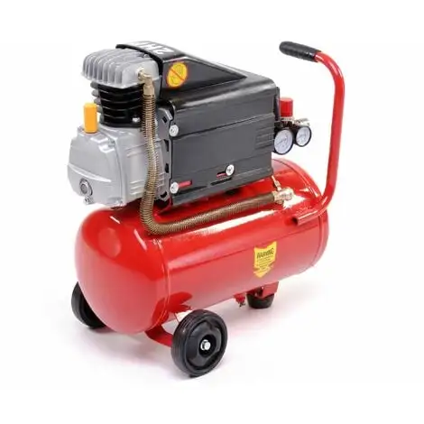 Varan Motors - 184005 Compresseur D'air 24L 2CV 1.5KW, 130 Litres Par Minute - Rouge 2 Varan Motors - 184005 Compresseur D'air 24L 2CV 1.5KW, 130 Litres Par Minute - Rouge – Image 2