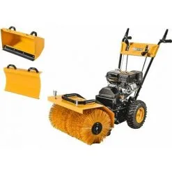 Varan Motors - KCB25 Déneigeuse Balayeuse 3 En 1 Moteur Loncin 196CC Avec Démarreur électrique - Jaune