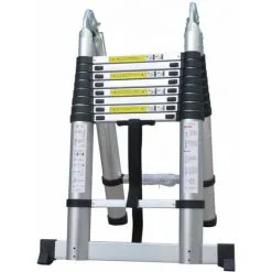 Varan Motors - DLT709B Echelle Télescopique Multi-fonctions En Alu De 5.60m, 18 échelons - Gris